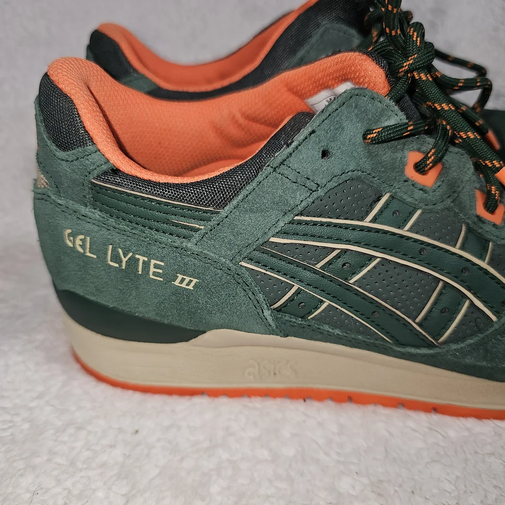 ASICS Gel Lyte III Green and Orange Men's Shoes